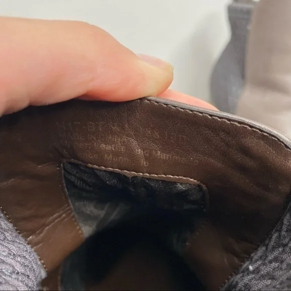 Cole Haan Aylin Grey Textured Leather Ankle Booties - Picture 8 of 9